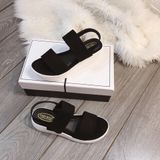 SANDAL ĐỘN ĐẾ TRẮNG QUAI ĐEN D0020E