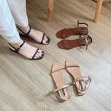 SANDAL QUAI MẢNH GÓT VUÔNG 2P D0017E