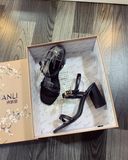 SANDAL QUAI MẢNH GÓT SỌC D0021E