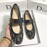 DIOR BỆT VÂN QUAI NGANG MŨI TRÒN D0023E