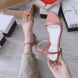 SANDAL QUAI MẢNH GÓT GỖ D0019E