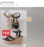 F68 SANDAL ĐẾ XUỒNG 1 QUAI NGANG MŨI 2 QUAI CHÉO D0020ER