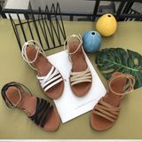 SANDAL NĂM QUAI CHÉO DA BÒ ĐẾ ĐÚC D0019E