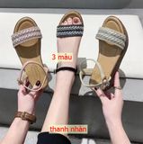 SANDAL ĐẾ XUỒNG QUAI DẠ ĐÁ NHŨ D0018ER