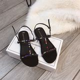 SANDAL ĐÁ NGŨ SẮC CHỮ I D0017E