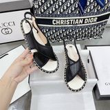 SANDAL 2 QUAI CHÉO HẬU CHUN VIỀN CHỈ QUANH ĐẾ D0016ER