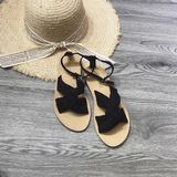 SANDAL BỆT QUAI CHÉO VẢI D0016E