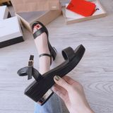 SANDAL ĐẾ XUỒNG GÓT VÀNG D0019E