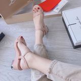 SANDAL ĐẾ XUỒNG GÓT VÀNG D0019E