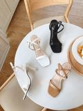 SANDAL QUAI MẢNH DA RẮN D0020E