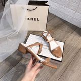 SANDAL QUAI MẢNH GÓT GỖ D0019E