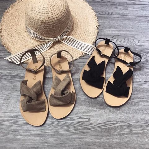 SANDAL BỆT QUAI CHÉO VẢI D0016E