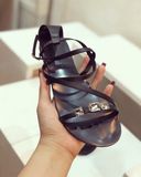 SANDAL BỆT ĐÁ QUAI MẢNH D0023E