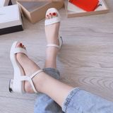 SANDAL ĐẾ XUỒNG GÓT VÀNG D0019E