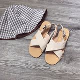 SANDAL BỆT QUAI CHÉO ĐẾ KẾP D0017E