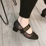 GIÀY REN LƯỚI CHẤM BI DIOR D0018E