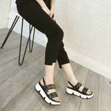 SANDAL QUAI XÍCH VÀNG DA TRẦN TRÁM ĐẾ 5P D0023ER