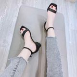 SANDAL QUAI NGANG BÍT GÓT ĐẾ VUÔNG 3P D0019E