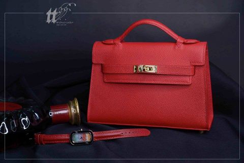 Mini Kelly Inspiration Bag size 22 - Da cao cấp