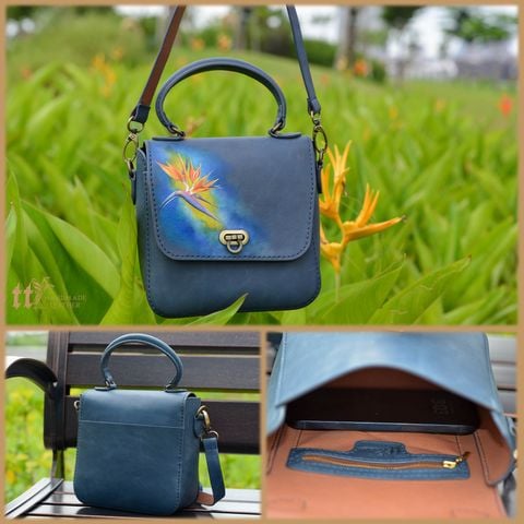 Túi Tracy vẽ hoa thiên điểu