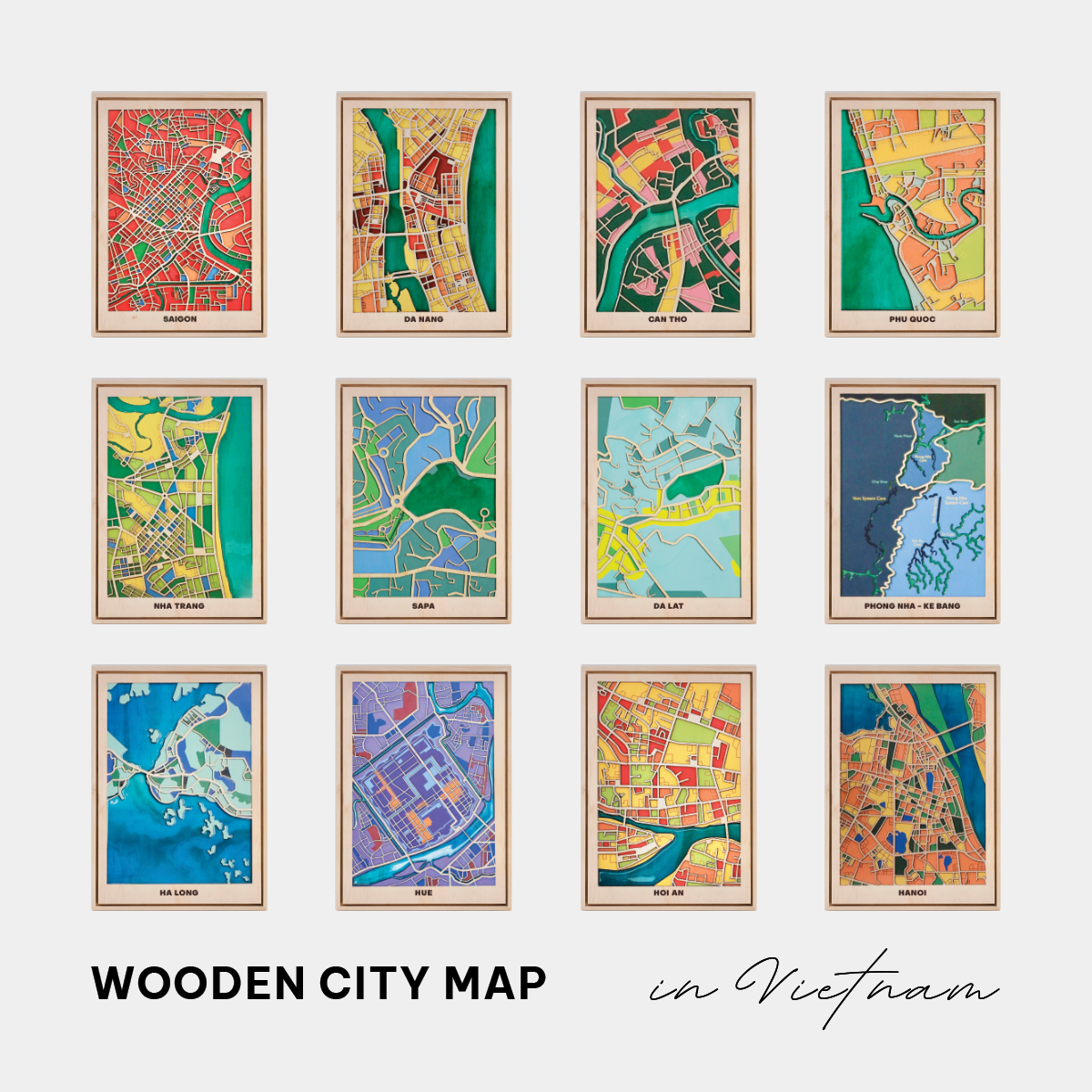  Wooden City Map Việt Nam - Cần Thơ 