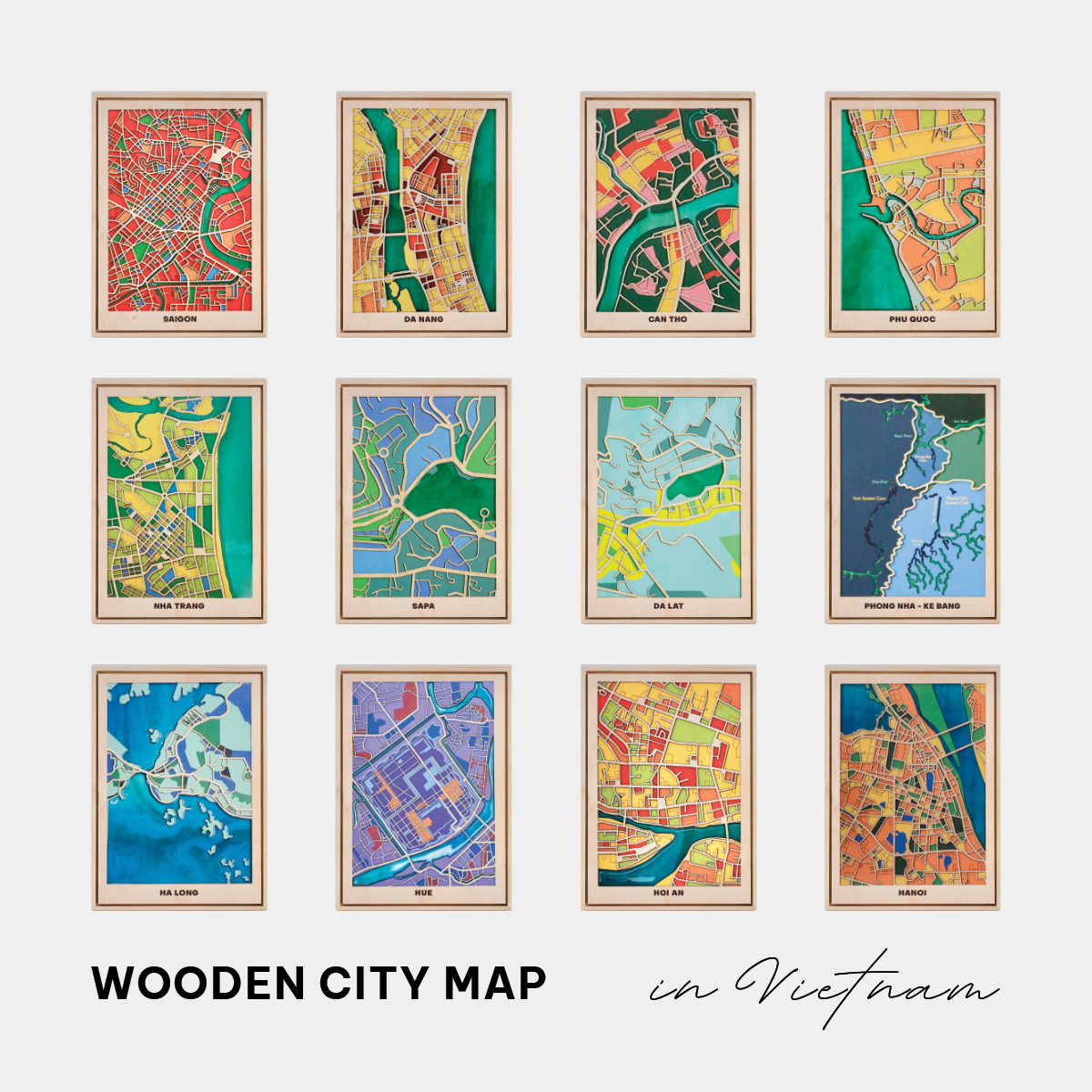  Wooden City Map Việt Nam - Hạ Long 