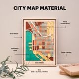  Wooden City Map - Asia 