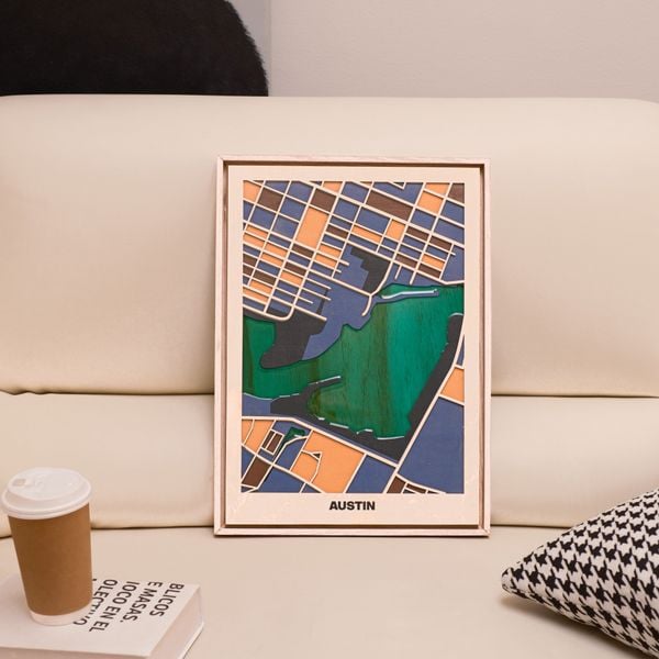  Bản Đồ Tranh Gỗ - Phía Bắc Nước Mỹ 