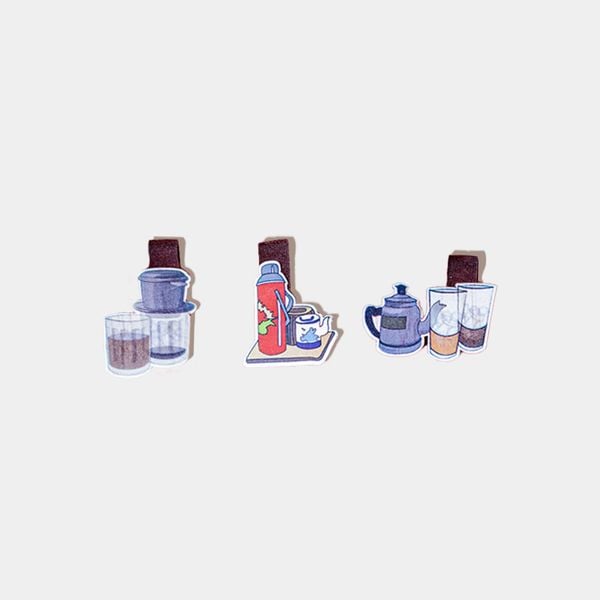  Kẹp Sách Gỗ - Cà phê, Trà đá, Ấm trà 