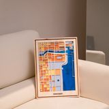  Wooden City Map - South Coast America 
