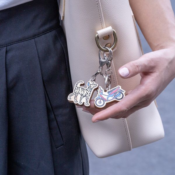  Móc Khóa Gỗ - Chú chó 