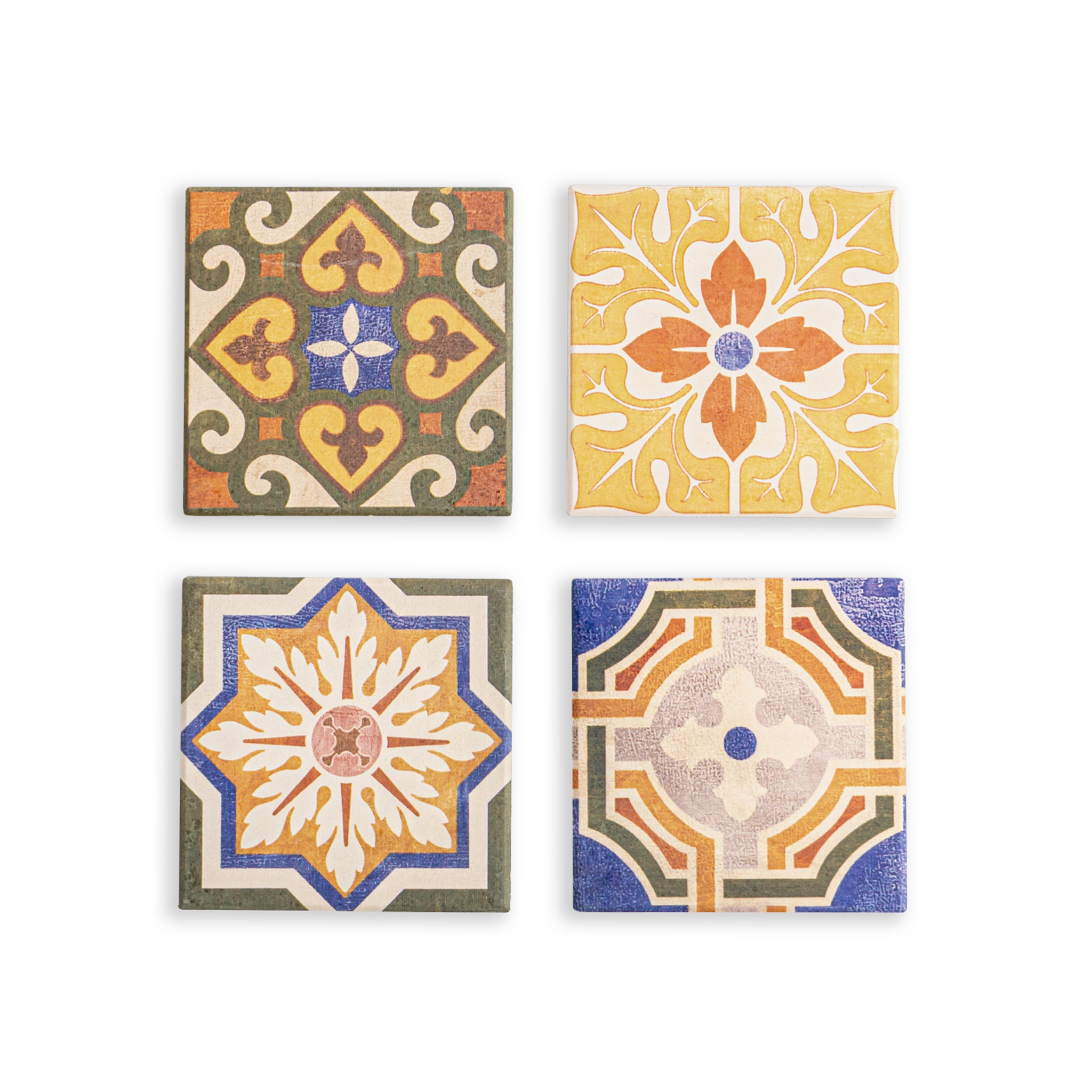  Ceramic Coaster - Vintage Patterns 