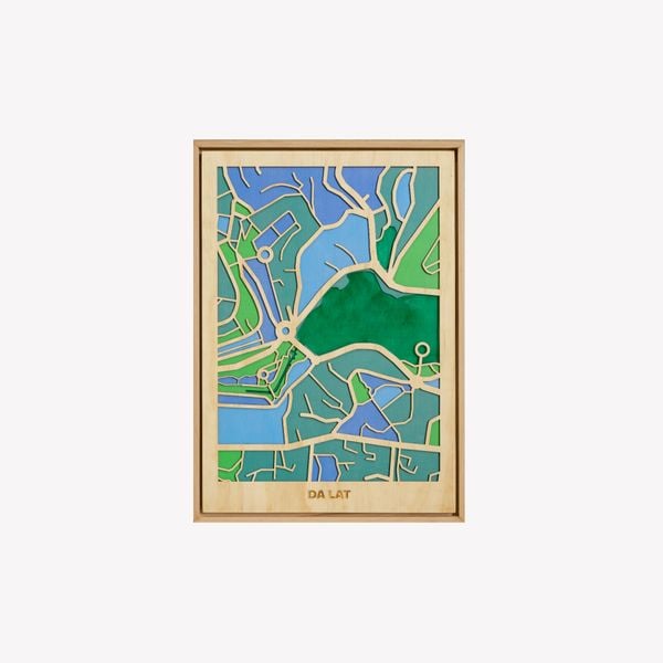  Bản Đồ Tranh Gỗ Việt Nam - Đà Lạt 