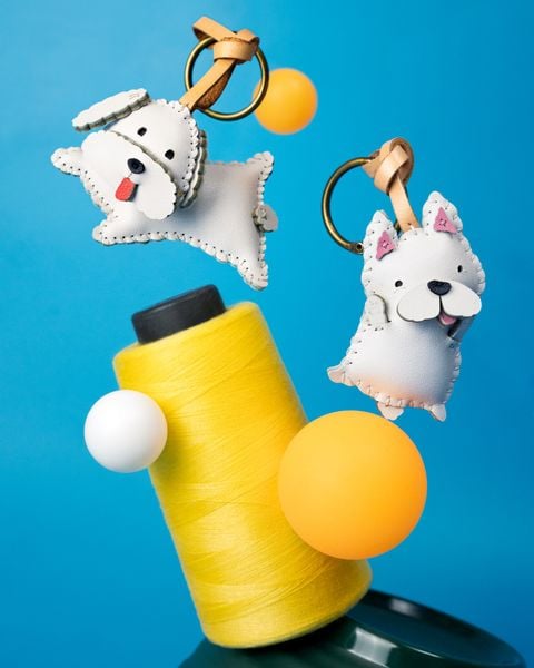  Móc Khóa Da Chủ Đề Cún Cưng 