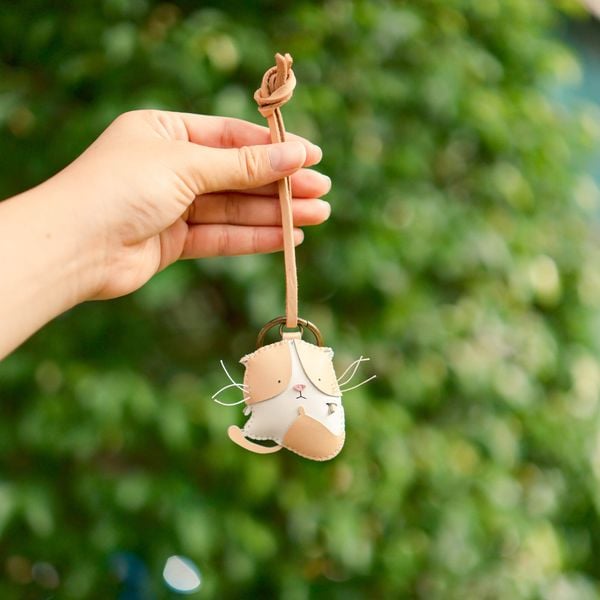  Móc Khóa Da Chủ Đề Mèo Cưng 