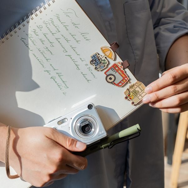  Kẹp Sách Gỗ - Xe kem, Xe mía, Xe dừa 