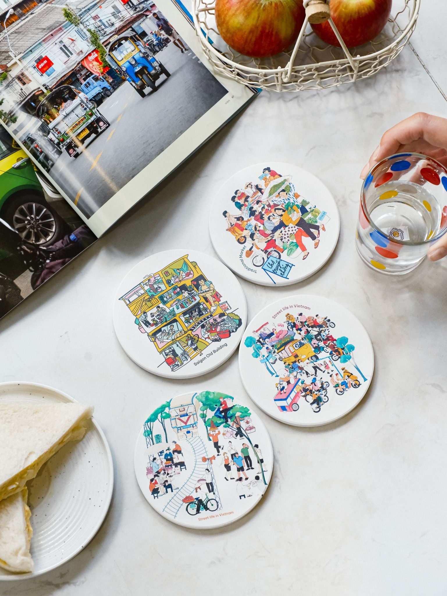  Ceramic Coaster - Cuộc sống Việt 