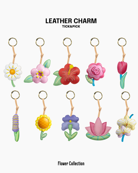  Móc Khóa Da Chủ Đề Hoa 