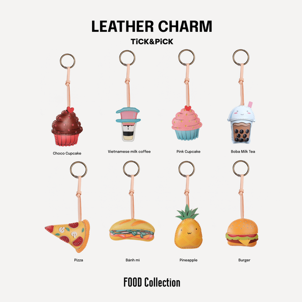  Móc Khóa Da Chủ Đề Món Ăn 
