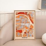  Wooden City Map - South Coast America 