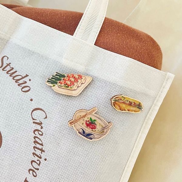  Pin Gỗ - Phở, Bánh Mì, Gỏi Cuốn 
