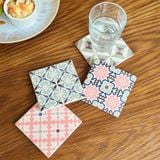  Ceramic Coaster - Elegant Patterns 