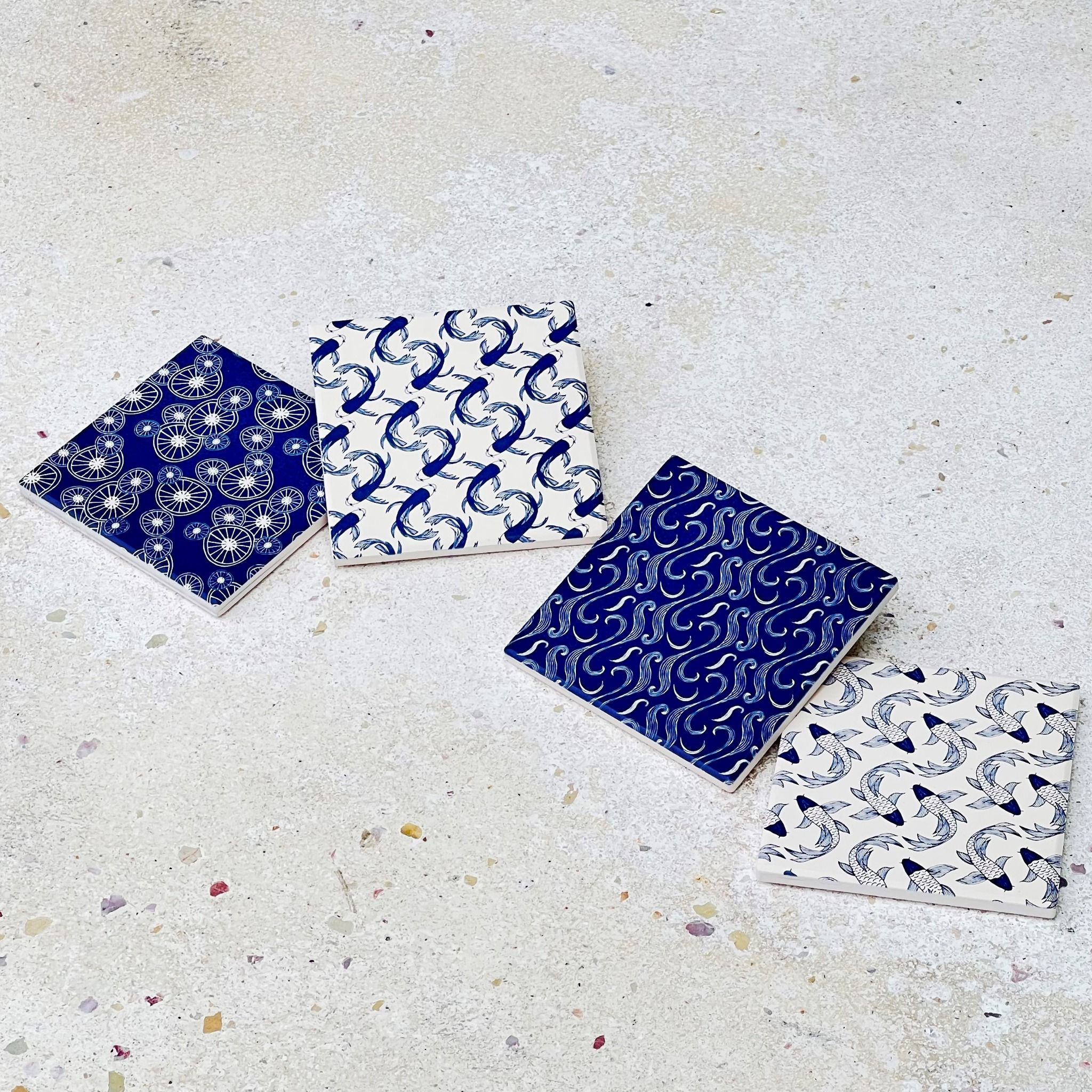  Ceramic Coaster - Elegant Patterns 