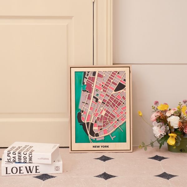  Bản Đồ Tranh Gỗ - Bờ Đông Nước Mỹ 