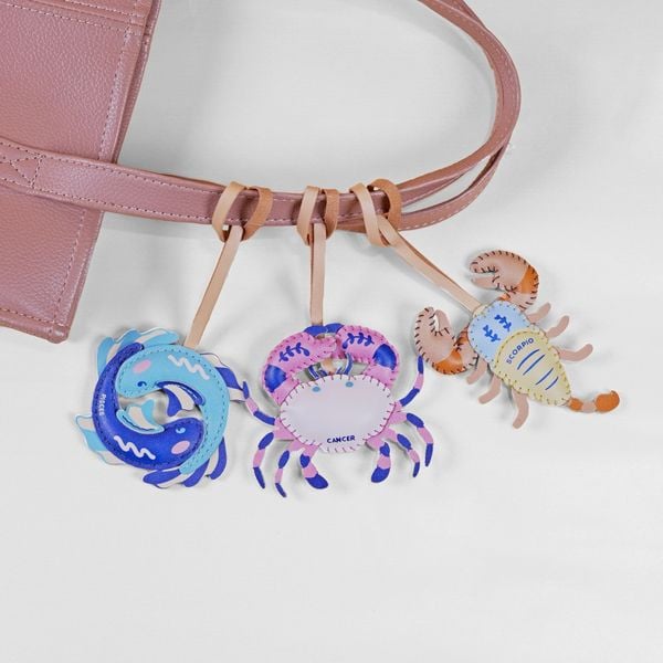  Móc Khóa Da Chủ Đề 12 Cung Hoàng Đạo 