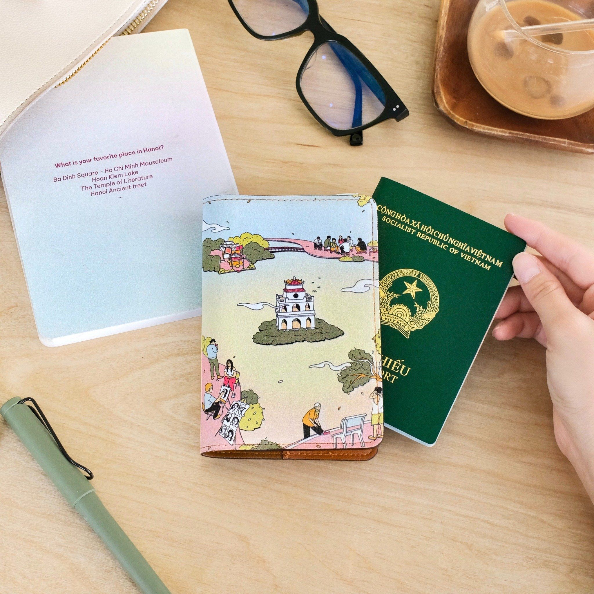  Leather Passport Holder - Hồ Gươm Hà Nội 