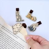  Wooden Bookmark (Set 4) - Pet Series 