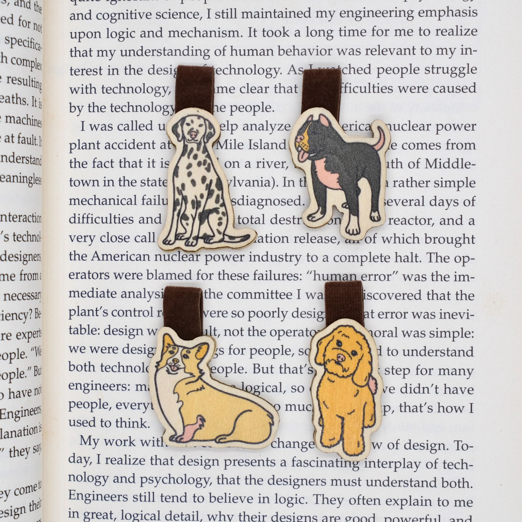  Wooden Bookmark (Set 4) - Pet Series 