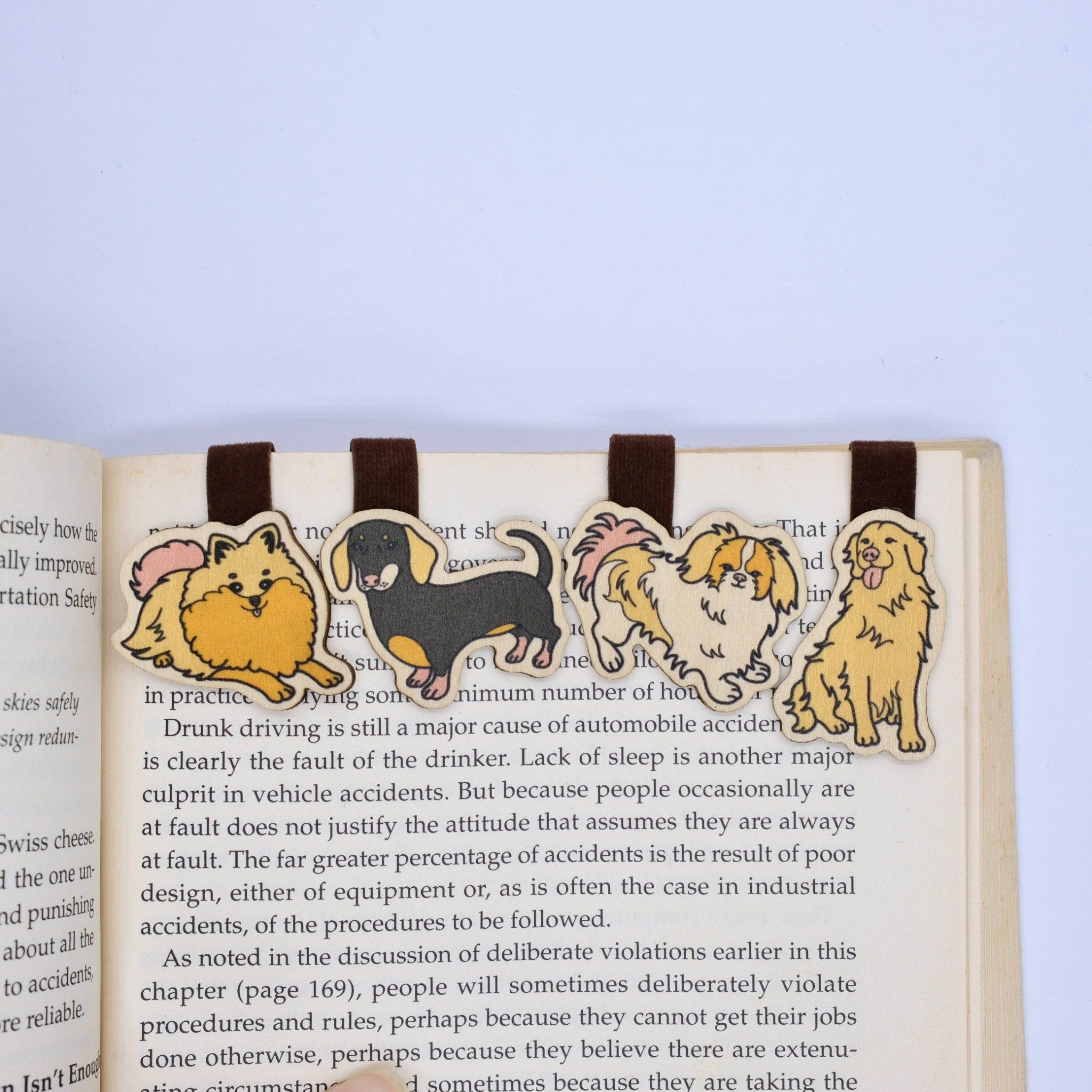  Wooden Bookmark (Set 4) - Pet Series 