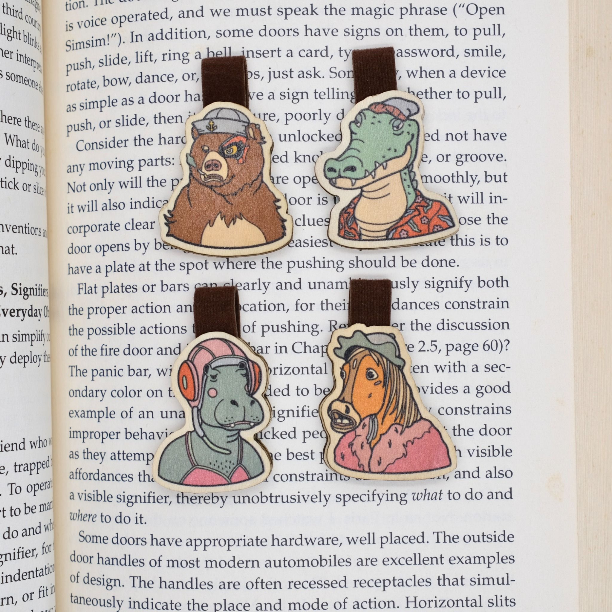  Wooden Bookmark (Set 4) - Animal 